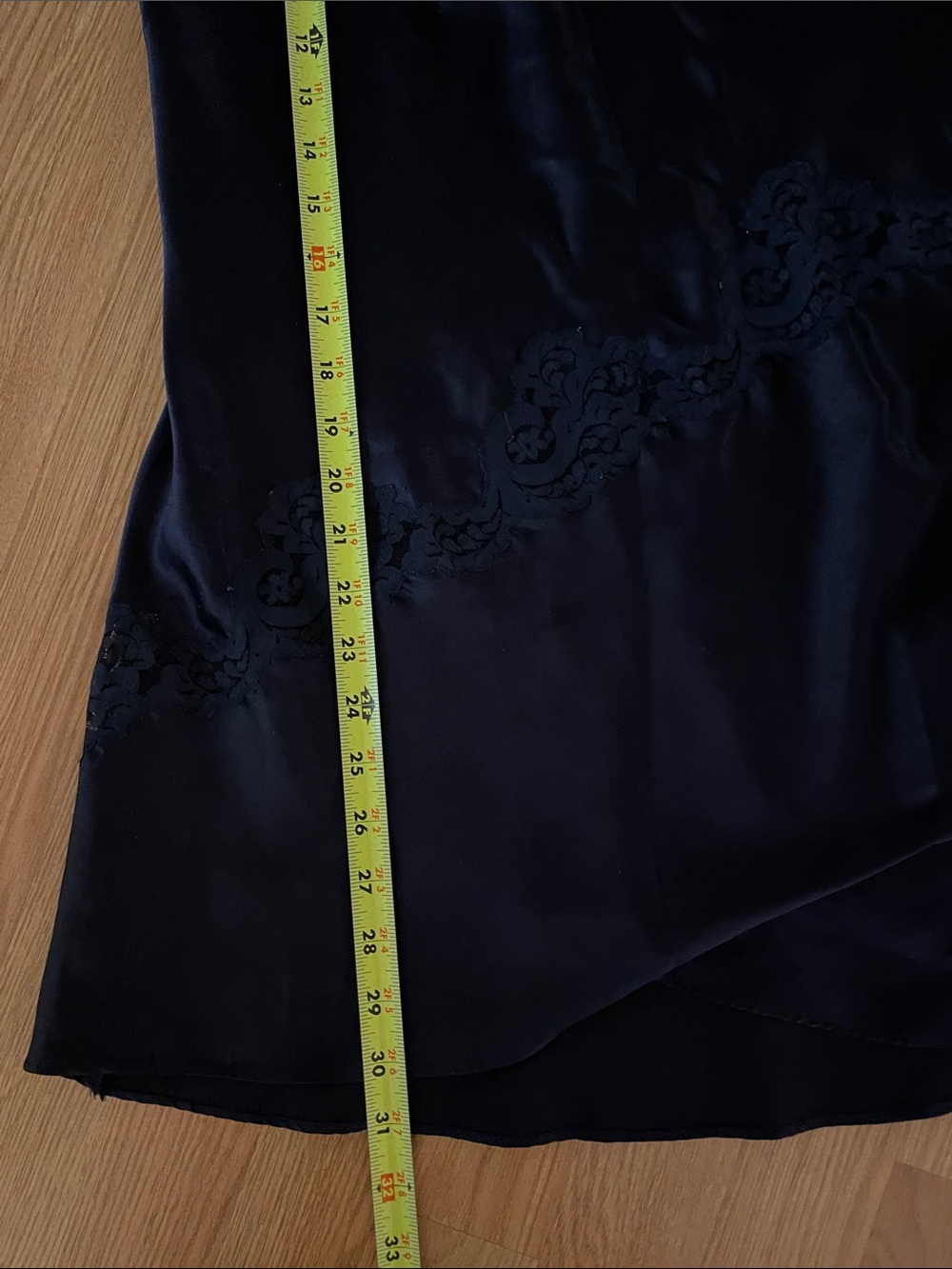 Vintage Victoria’s Secret Navy Satin Lace Nightgown Size L - Picture 3 of 6